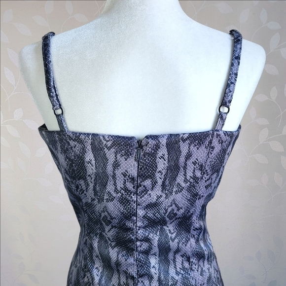 90s Baddie Snake Print Dress - Y2k Bratz Mcbling Club Style Vintage La Belle - Picture 10 of 16